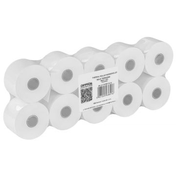 Rolki termiczne OFFICE PRODUCTS, 28mm x 25m, gr. 48 +/- 6, 10 szt., białe