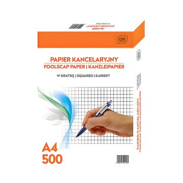 Papier kancelaryjny Interdruk A4, 500 kartek w kratkę