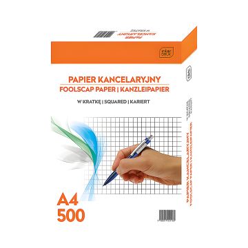 Papier kancelaryjny Interdruk A4, 500 kartek w kratkę