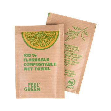 Chusteczki nawilżane 100 procentowo flushable do kanalizacji 7 x 10 cm 300 sztuk