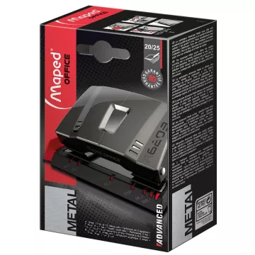 Dziurkacz Advanced metalowy grafitowy metaliczny do 25 kartek