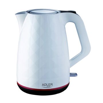 Czajnik Elektryczny Adler Ad 1277, 1,7L, Tworzywo, Biały