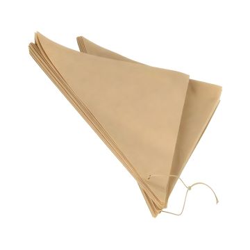 Torebki papierowe rożki kraft brązowe 23 x 23 x 32,5 cm 250g 1000 sztuk