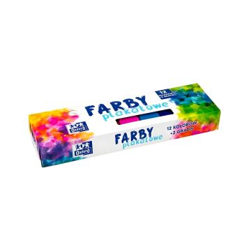 Farby plakatowe Oxford zestaw 14 kolorów 20 ml