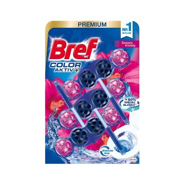 Kulki barwiące BREF Flowers kwiatowe do toalet 3x50 g opakowanie zbiorcze B2B