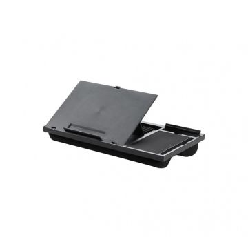 Podstawa Pod Laptopa Z Podkładką Pod Mysz Q-Connect, 51,8 X 28,1 X 5,9 Cm, Czarna