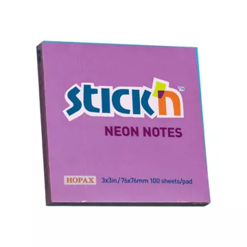 Notes Samoprzylepny Fioletowy Neon 76x76 mm 100 Kartek