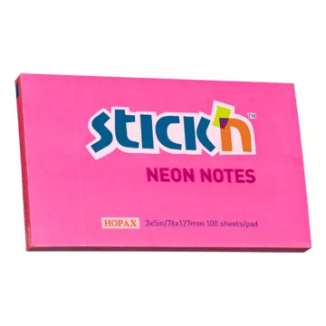 Notes Samoprzylepny Ciemnoróżowy Neon 127 mm x 76 mm