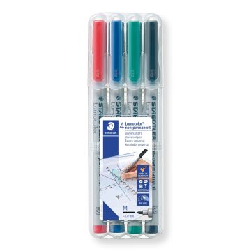 Foliopis Zmywalny Staedtler Lumocolor, M, 4 Kolory