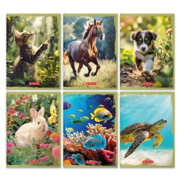 Zeszyt A5 w linię Her Animals 32 kartki z motywem zwierzęcym zestaw 10 sztuk
