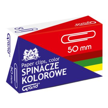 Spinacze GRAND 50 mm kolorowe 50 sztuk