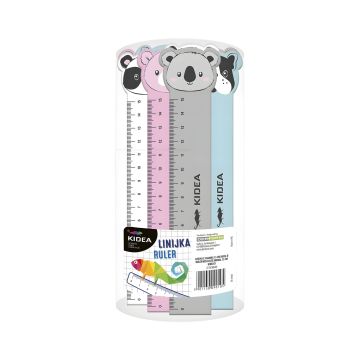 Linijka z figurką Kidea 15 cm zestaw 36 sztuk