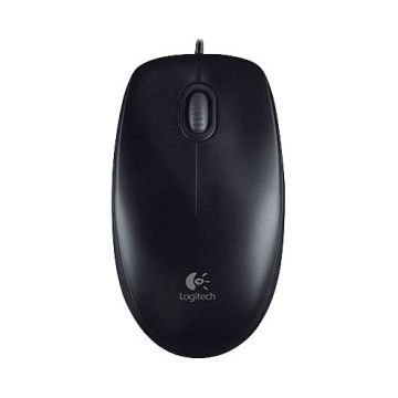 Mysz Logitech B100 optyczna 800 DPI czarna, OEM przewodowa, USB  szare pudełko