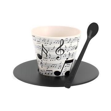 ITotal filiżanka z łyżeczką i talerzykiem ITOTAL MUSIC