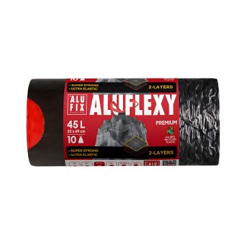 Worki na śmieci ALUFIX Aluflexy z taśmą LDPE 45 l 10 szt. stalowe