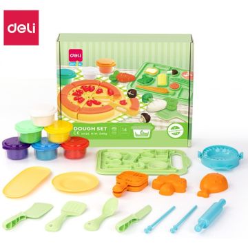 Ciastolina 6 Kolorów "Pizza" z 19 Akcesoriami EH725 DELI