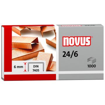 Zszywki miedziowane NOVUS 24/6 1000 sztuk