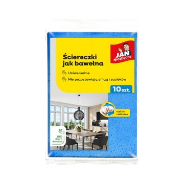 Ściereczki kuchenne jak bawełna JAN NIEZBĘDNY, mix kolorów, 10 szt.