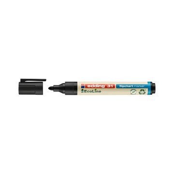 Marker do flipchartów Edding 31 Ecoline, okrągła końcówka 1,5-3 mm, czarny