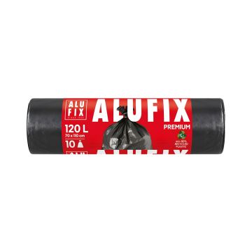 Worki na śmieci ALUFIX Profi z folii LDPE 120 litrów czarne, 10 sztuk