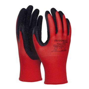 Rękawice ochronne Super Latex DONAU SAFETY kat. II rozmiar 6 czerwone