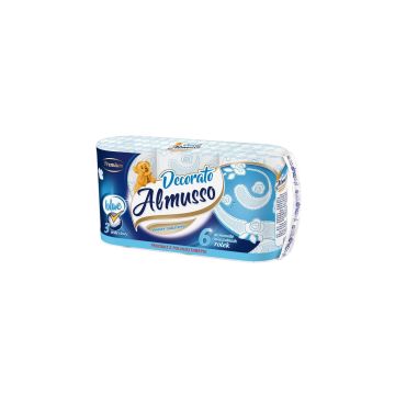 Papier Toaletowy Almusso Decorato 3-Warstwowy w różowe wzory 6 Rolek