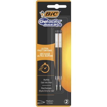 Wkład do długopisu BIC Intensity Quick Dry  czarny Blister 2szt