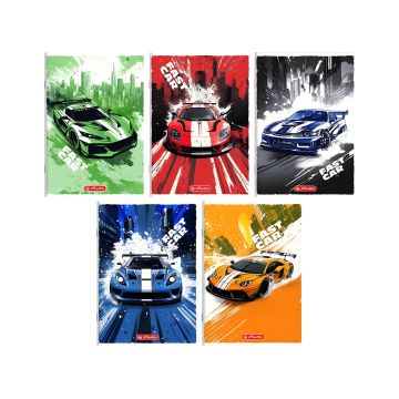 Zeszyt A5 32 kartki w dwie linie Fast Car zestaw 10 sztuk
