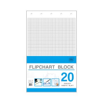 Blok do flipchartów Interdruk 20 arkuszy, kratka, 640x1000mm