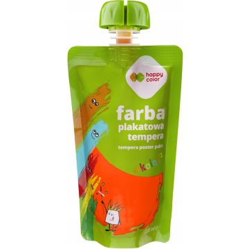Farba Plakatowa Tempera Neonowa Pomarańczowa 100ml Happy Color