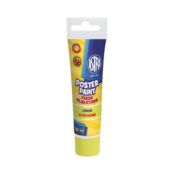 Farba plakatowa w tubie 30 ml kolor cytrynowy zestaw 6 sztuk