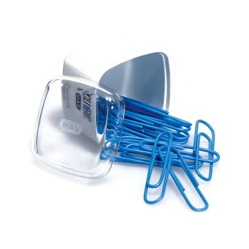 Spinacze do papieru, MAS Cubbie 4,5cm niebieski 15 sztuk