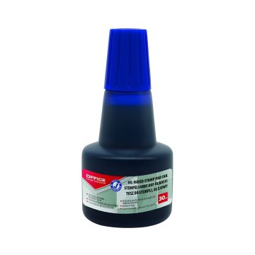 Tusz olejowy do pieczątek metalowych OFFICE PRODUCTS niebieski 30ml do biura i gastronomii