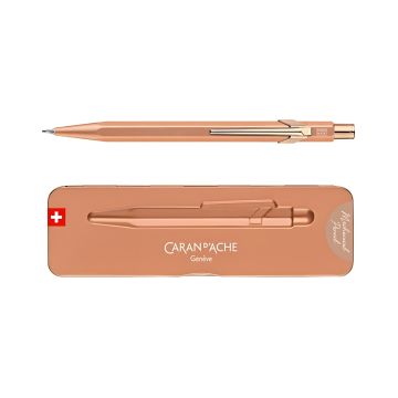 Ołówek automatyczny Caran d'Ache 844 Brut Rose w pudełku różowe złoto