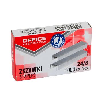 Zszywki biurowe OFFICE PRODUCTS 24/8 mm do zszywaczy galwanizowane 1000 szt.
