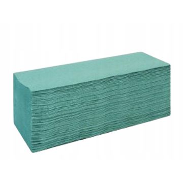 Ręczniki papierowe składane ZZ makulatura zielone karton 4000 listków