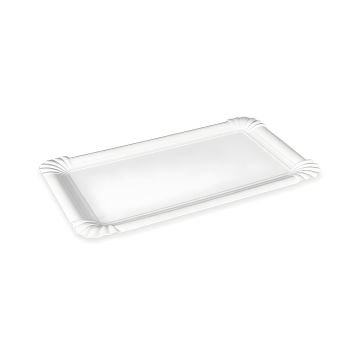Tacka papierowa biała do gastronomii 33,5 x 19 cm 125 sztuk