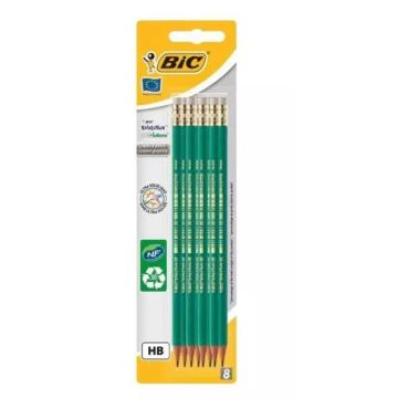 Ołówek z gumką BIC Evolution Black Blister 8 sztuk