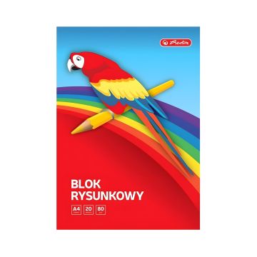 Blok rysunkowy biały format A4 gramatura 80g 20 kartek