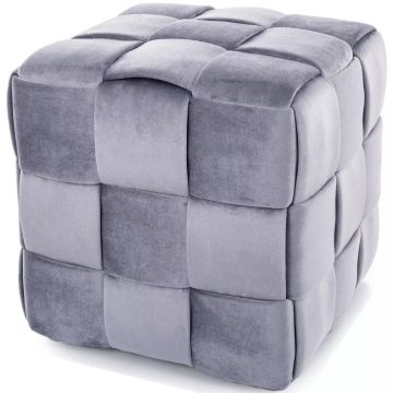 Puf aksamitny szary 42x42 Caselv Signal