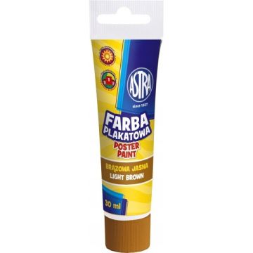 Farba Plakatowa Astra w Tubce 30 ml Jasny Brąz Szkolna
