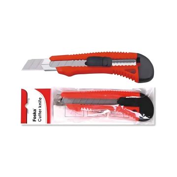 Nożyk 18 mm z metalową prowadnicą do papieru i kartonu