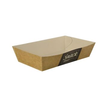 Tacka papierowa głęboka Good Food biała 15,5 x 8,5 x 3,8 cm 50 sztuk