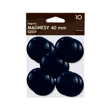 Magnes 40mm GRAND, czarny, 10 sztuk