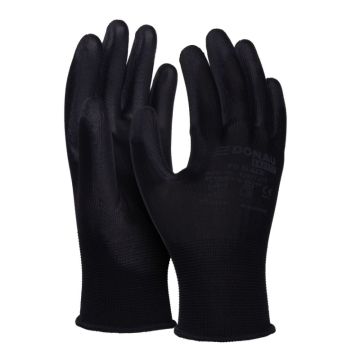 Rękawice ochronne DONAU SAFETY PU Black kat. II rozmiar 10 czarne