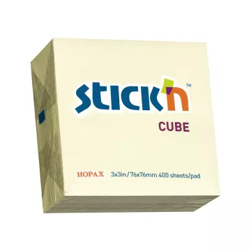 Notes kostka 76x76mm żółty pastelowy 400 kartek