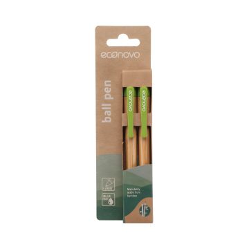 Długopis ECONOVO z biodegradowalnego bambusa 1,0 mm, 2 szt. naturalny