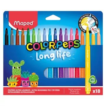 Flamastry Niewysychające Long Life 18 Kolorów