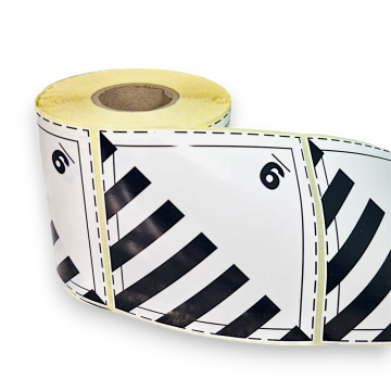 Etykieta Ostrzegawcza ADR Klasa 9 Różne Materiały Niebezpieczne 10x10 cm 500 sztuk