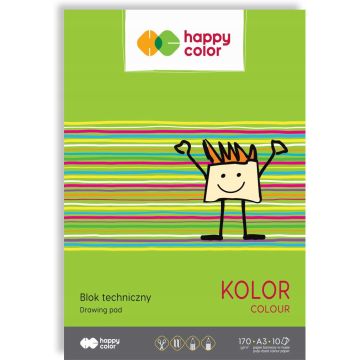 Blok techniczny A3 170g 10 arkuszy kolory HAPPY COLOR